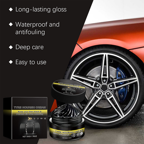 ‚ú® Tire wax ‚Äì restores black gloss, blocks UV, repels dirt. Easy & quick! üöó