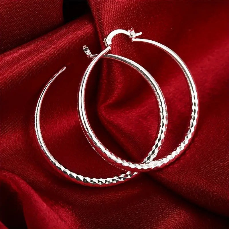 üéâBUY 1 GET 1 FREEüéÅDiamond-Cut Hoop Earrings for Women ‚Äì Elegant, Sparkling üíé