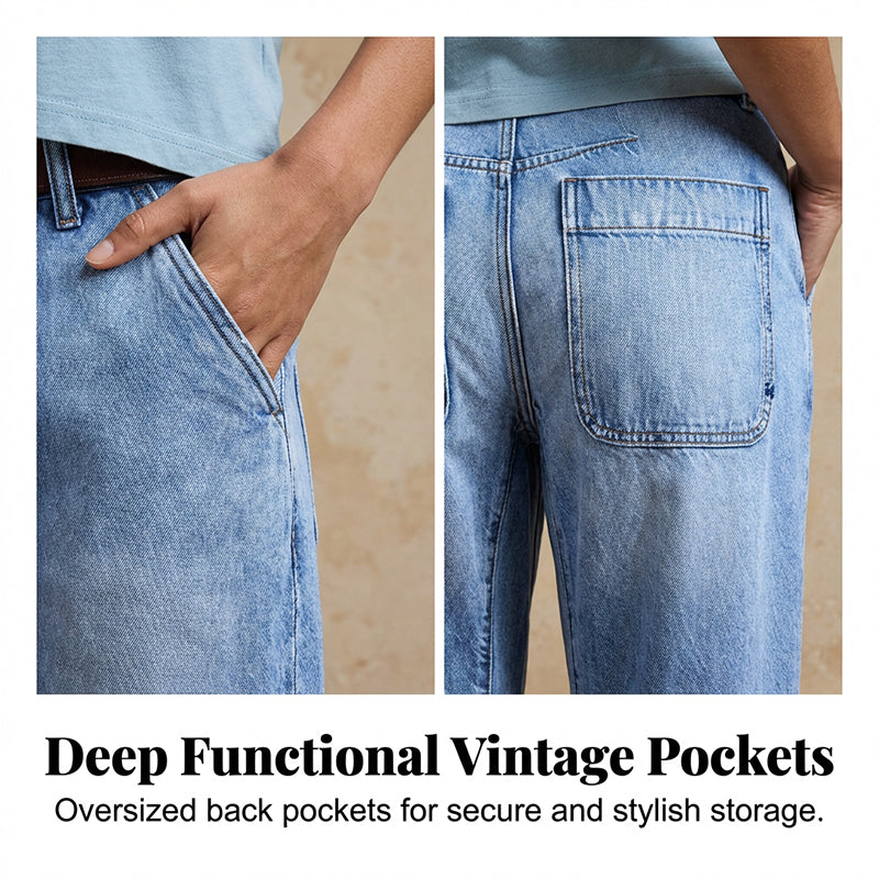 üéÅ2026 New Arrivals 48% OFFüí•Women's High Waisted Cropped Barrel Jeans