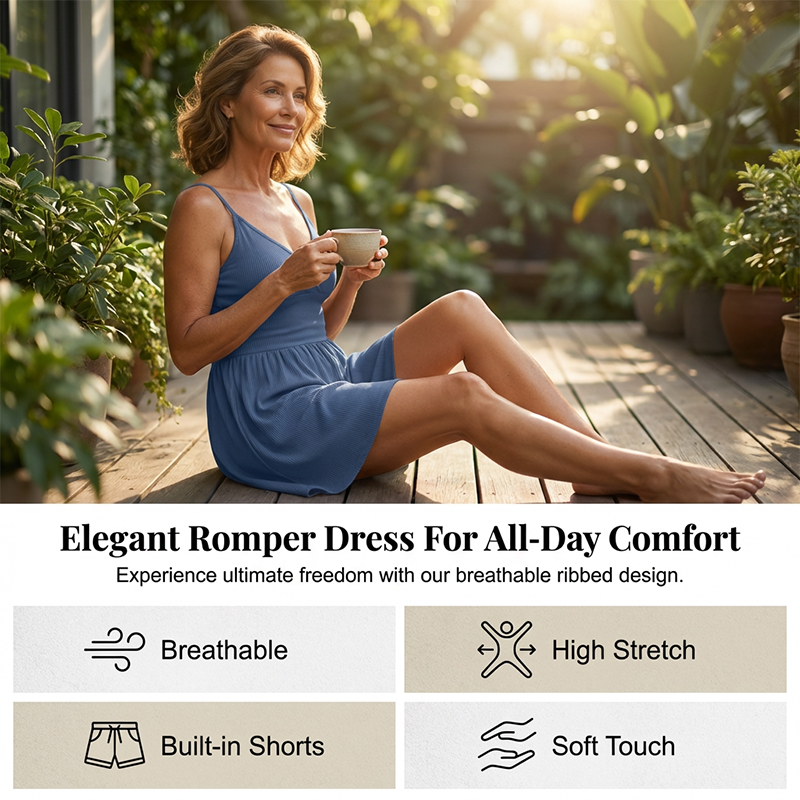üíï Women‚Äòs Ribbed Knit Romper ‚Äì Breathable & skin-friendly