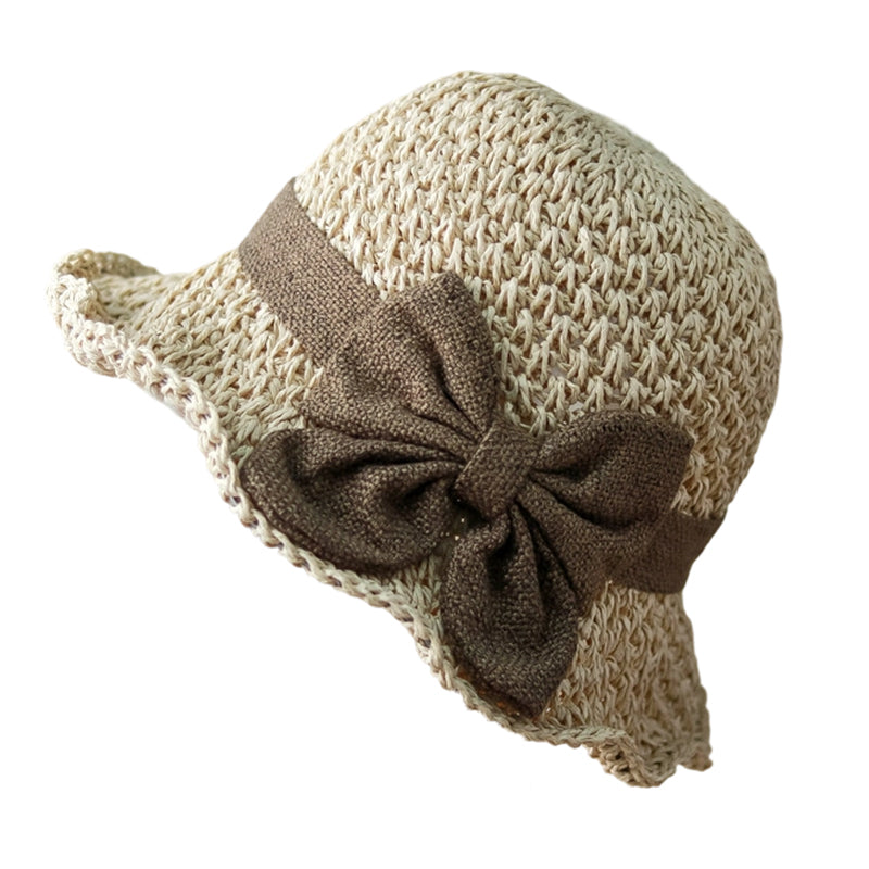 üåûElegant Woven Straw Sun Hat with Bow