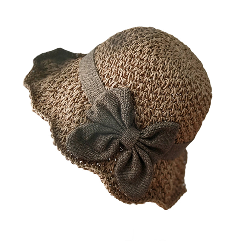 üåûElegant Woven Straw Sun Hat with Bow