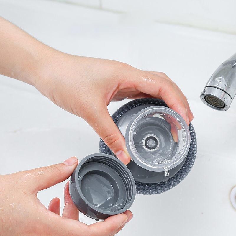 Kitchen Soap Press Dispensing Palm Brush ‚Äì Built-In Soap Dispenser & Ergonomic Grip üßº