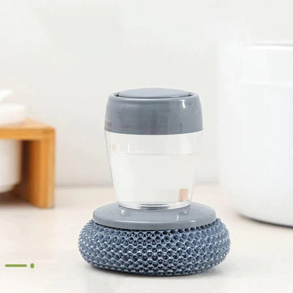 Kitchen Soap Press Dispensing Palm Brush ‚Äì Built-In Soap Dispenser & Ergonomic Grip üßº