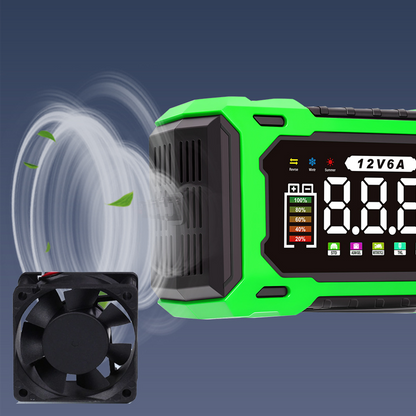 üîã 12V 6A Smart Car Battery Charger ‚Äì Pulse Repair Technology, Auto Maintain & Desulfation üöó‚ö°