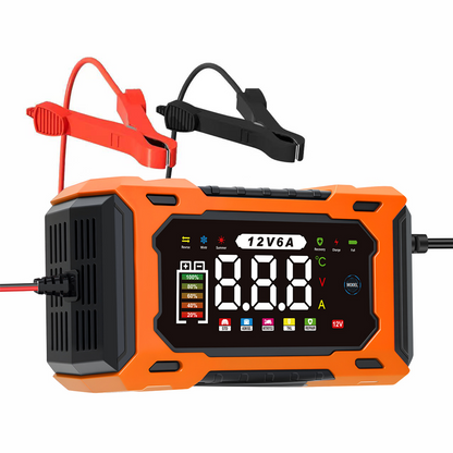 üîã 12V 6A Smart Car Battery Charger ‚Äì Pulse Repair Technology, Auto Maintain & Desulfation üöó‚ö°