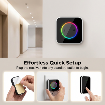 üì¢Wireless Doorbell with 7-Color LED Light
