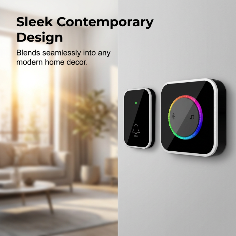 üì¢Wireless Doorbell with 7-Color LED Light