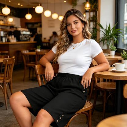 ‚ú® Women's Elastic Waist Capri Pants ‚Äì Comfort Fit, Casual, Easy Pull-On üåø