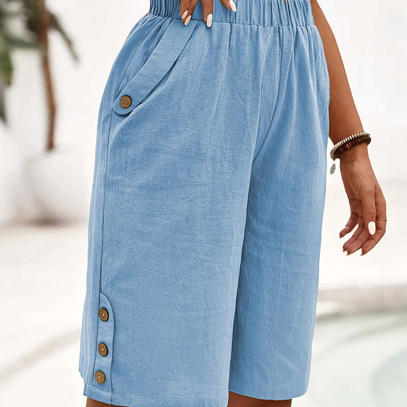 ‚ú® Women's Elastic Waist Capri Pants ‚Äì Comfort Fit, Casual, Easy Pull-On üåø