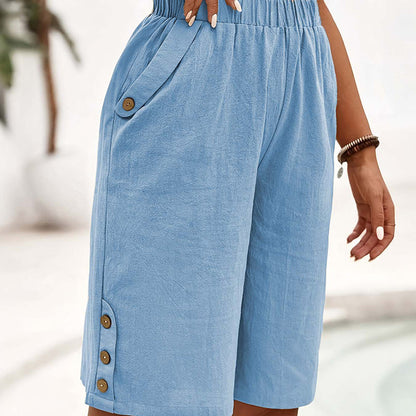 ‚ú® Women's Elastic Waist Capri Pants ‚Äì Comfort Fit, Casual, Easy Pull-On üåø