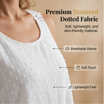 üëó Elegant Dot Lace Strap Tank Top üíï