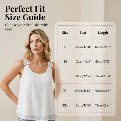 üëó Elegant Dot Lace Strap Tank Top üíï