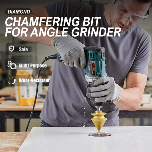 üì¢üì¢ Diamond Chamfering Bit for Grinder ‚Äì Multi-Function, Brazed Diamond, M10 Fit üîß
