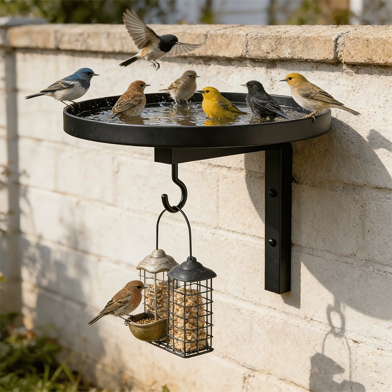 Wall-Mounted Metal Bird Bath ‚Äì Antique Bronze Finish üê¶üõÅüß±üè°