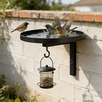 Wall-Mounted Metal Bird Bath ‚Äì Antique Bronze Finish üê¶üõÅüß±üè°