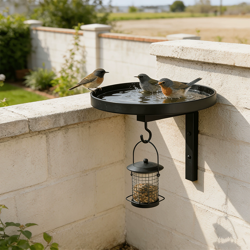 Wall-Mounted Metal Bird Bath ‚Äì Antique Bronze Finish üê¶üõÅüß±üè°
