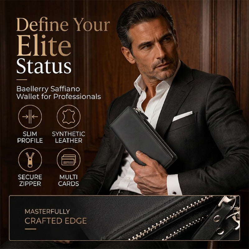 üëù LIMITED-TIME 40% OFF! üí• Slim Long Wallet for Men ‚Äì Thin Profile, RFID Optional, Premium Leather ‚ú®