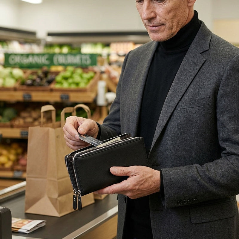 üëù LIMITED-TIME 40% OFF! üí• Slim Long Wallet for Men ‚Äì Thin Profile, RFID Optional, Premium Leather ‚ú®