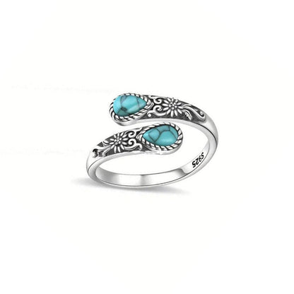 ‚è∞Vintage Adjustable Open Ring with Teardrop Glowing Zircon