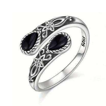 ‚è∞Vintage Adjustable Open Ring with Teardrop Glowing Zircon