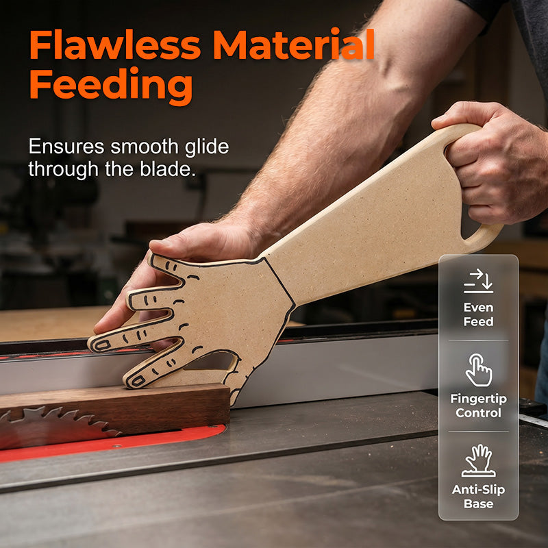 ü™ö Hand Shaped Table Saw Push Stick ‚Äî Ergonomic Safety Tool for Woodworking, Prevents Kickback