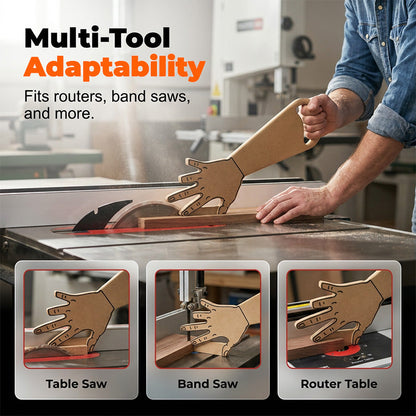 ü™ö Hand Shaped Table Saw Push Stick ‚Äî Ergonomic Safety Tool for Woodworking, Prevents Kickback