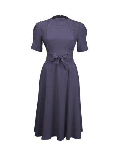 1940s Stanwyck Dress - Steel