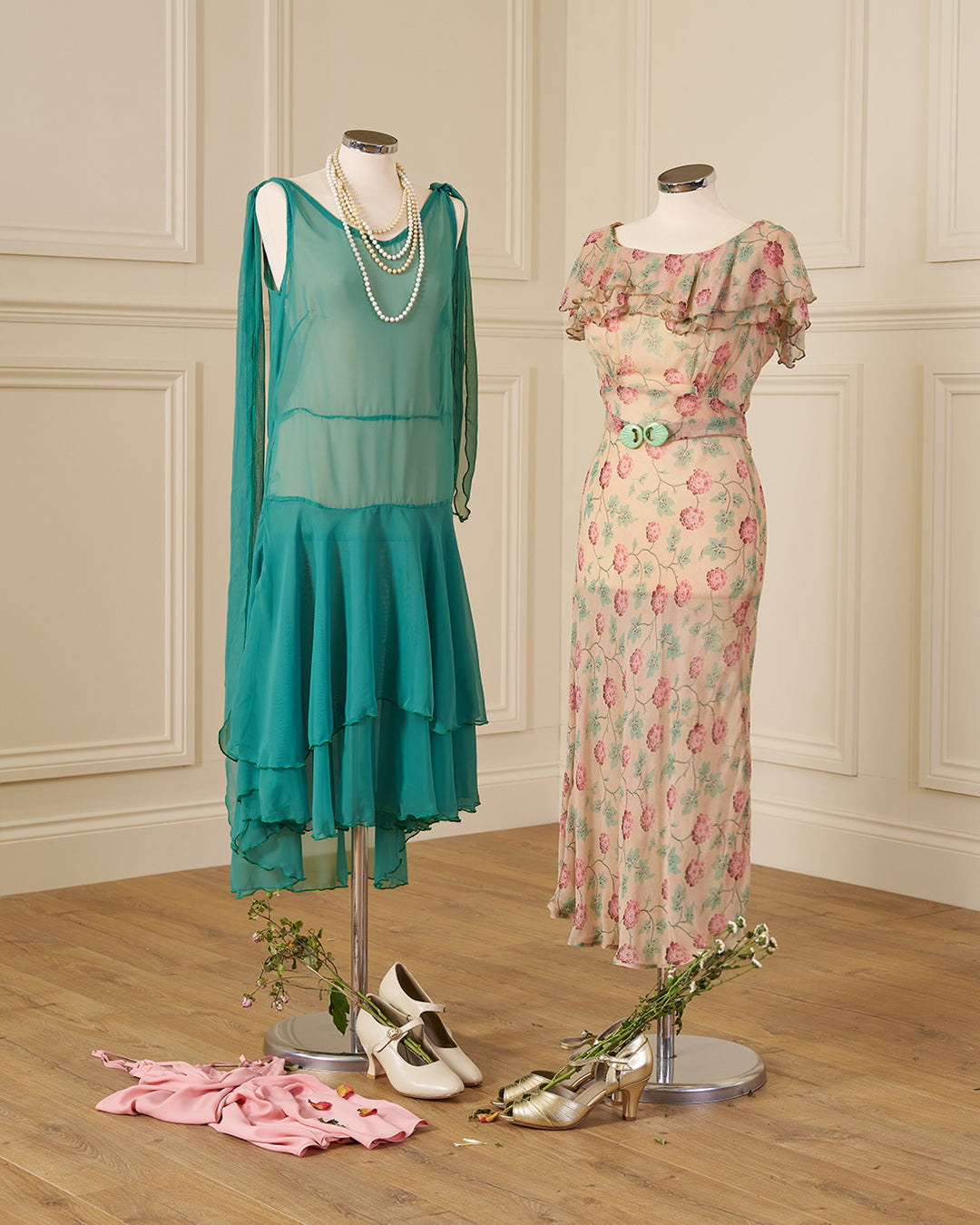 1930s Cissy Dress - Hydrangea Georgette
