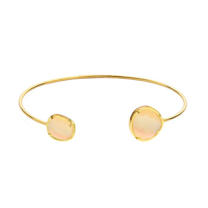 Asymmetrical Stone Cuff Bracelet