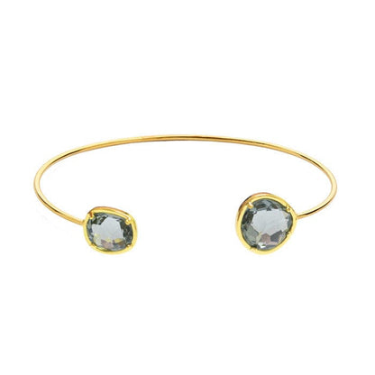 Asymmetrical Stone Cuff Bracelet