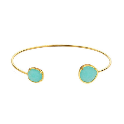 Asymmetrical Stone Cuff Bracelet