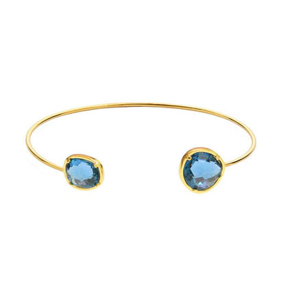 Asymmetrical Stone Cuff Bracelet
