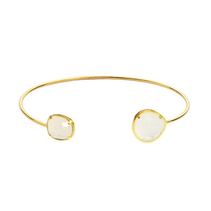 Asymmetrical Stone Cuff Bracelet
