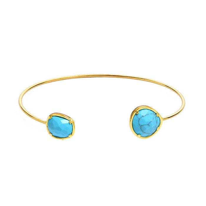 Asymmetrical Stone Cuff Bracelet