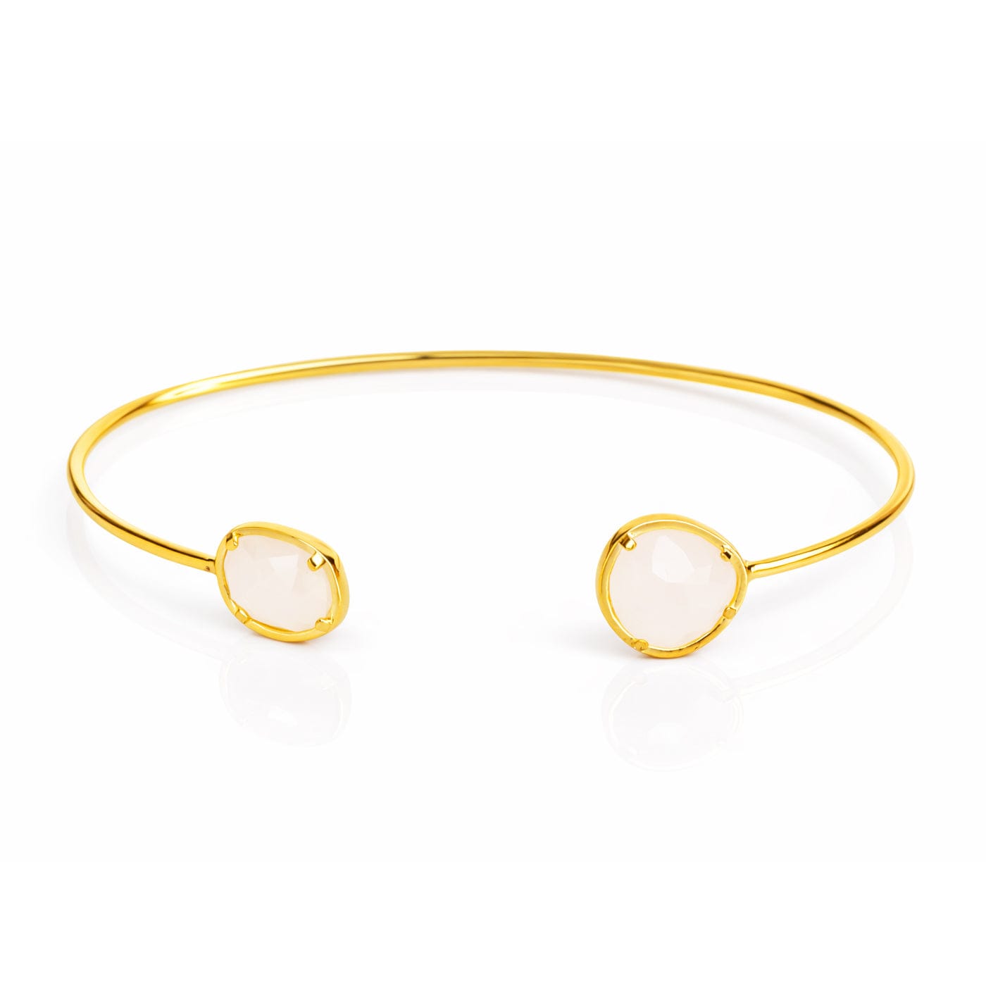Asymmetrical Stone Cuff Bracelet