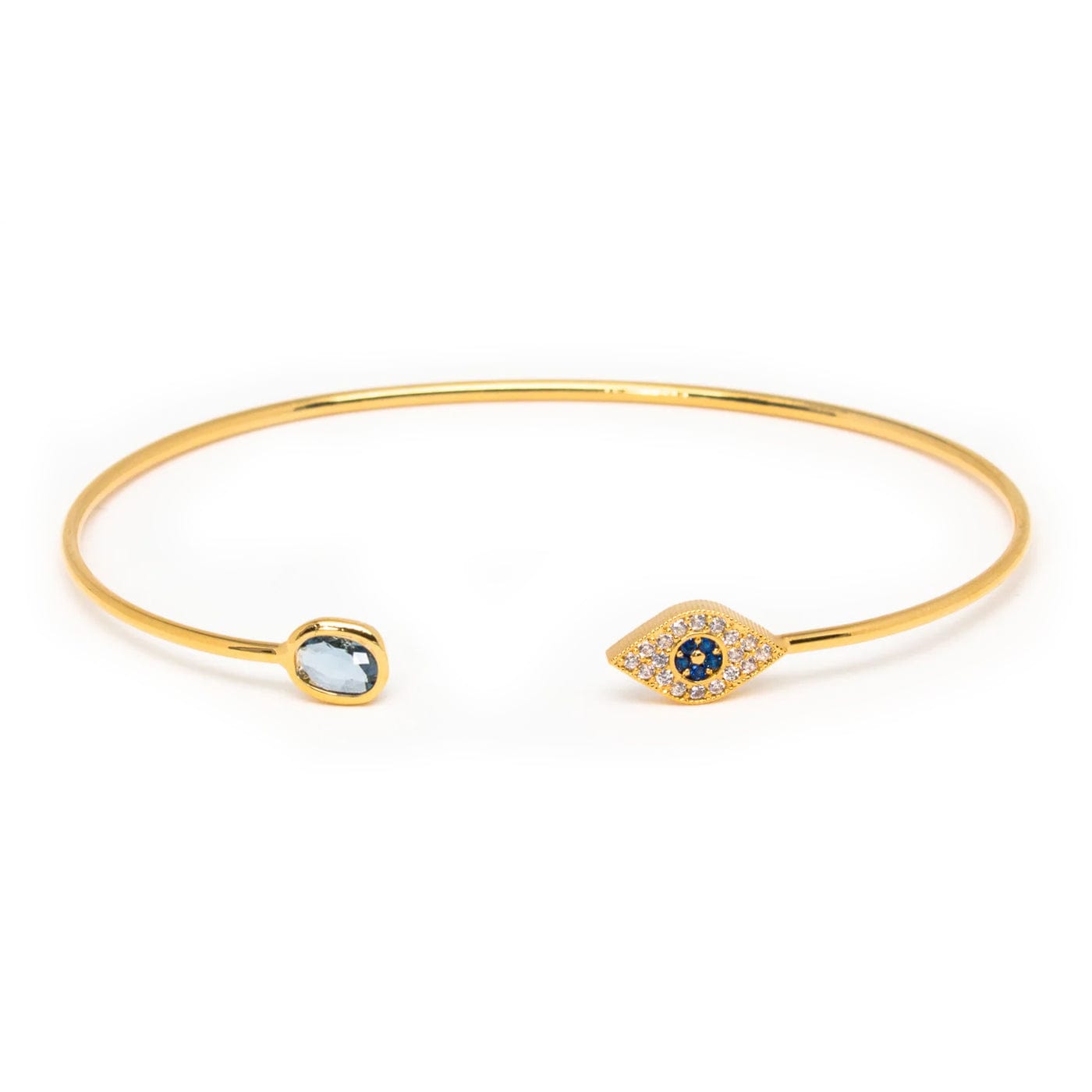 Evil Eye Open Cuff Bracelet