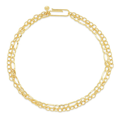 Figaro Double Chain Bracelet
