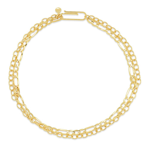 Figaro Double Chain Bracelet