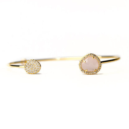 Glass With Pave Cuff Bracelet