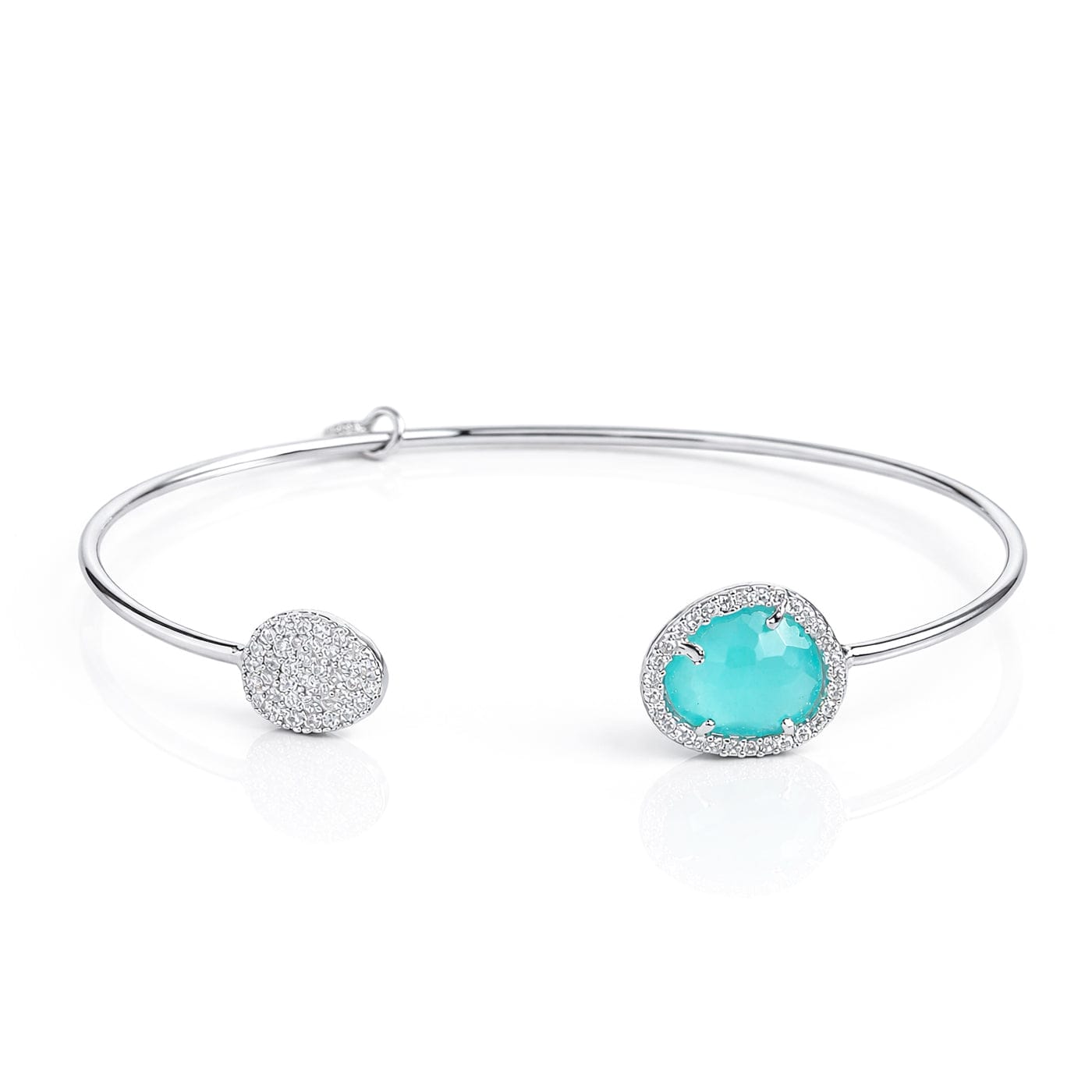 Glass With Pave Cuff Bracelet
