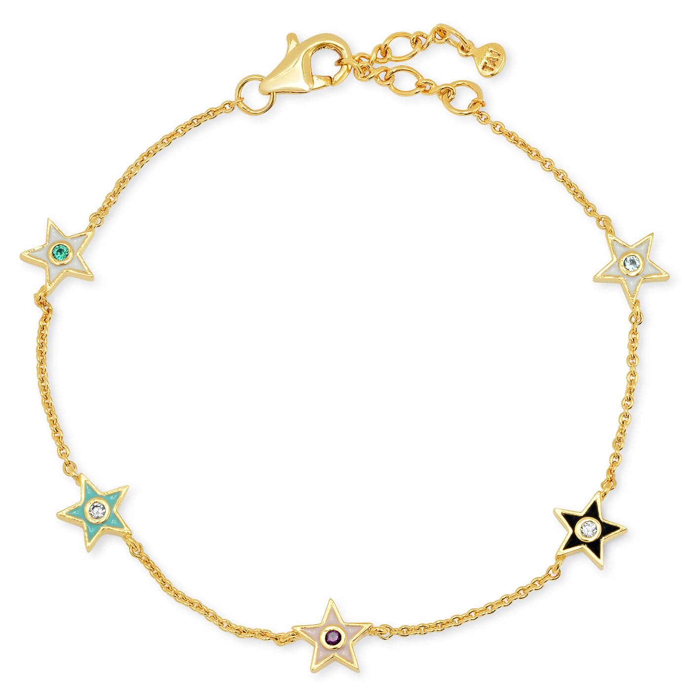 Star Enamel Chain Bracelet