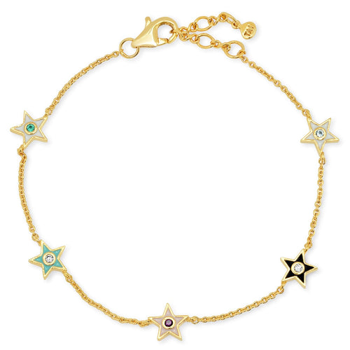 Star Enamel Chain Bracelet