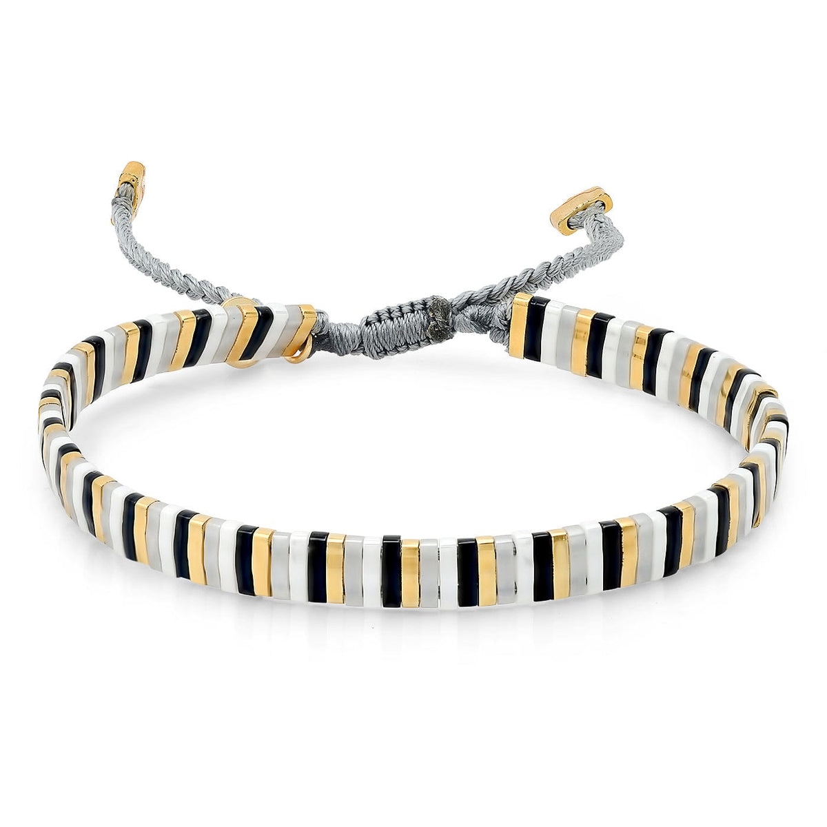 Monochrome Mosaic Tila Bracelet
