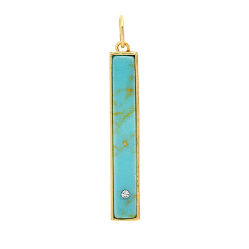 Turquoise Bar Charm