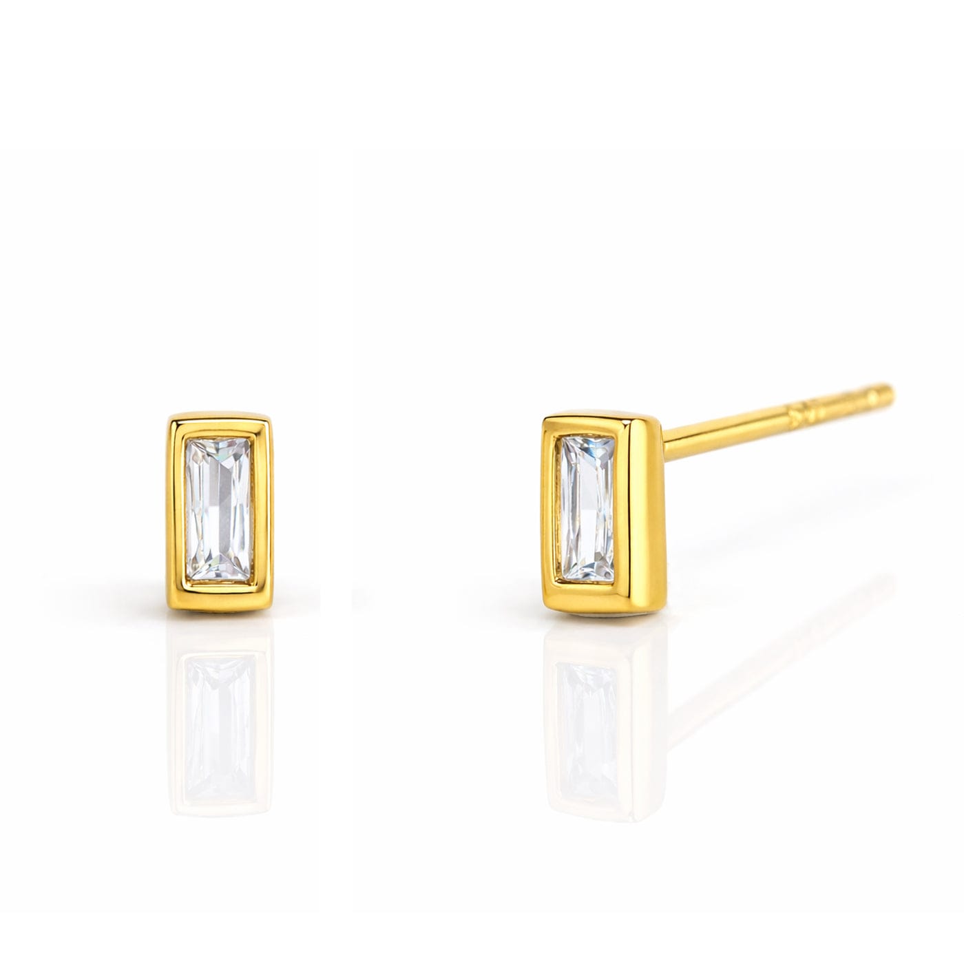 Baguette Bezel Studs