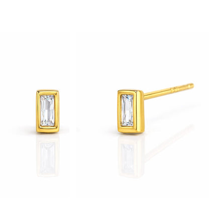 Baguette Bezel Studs