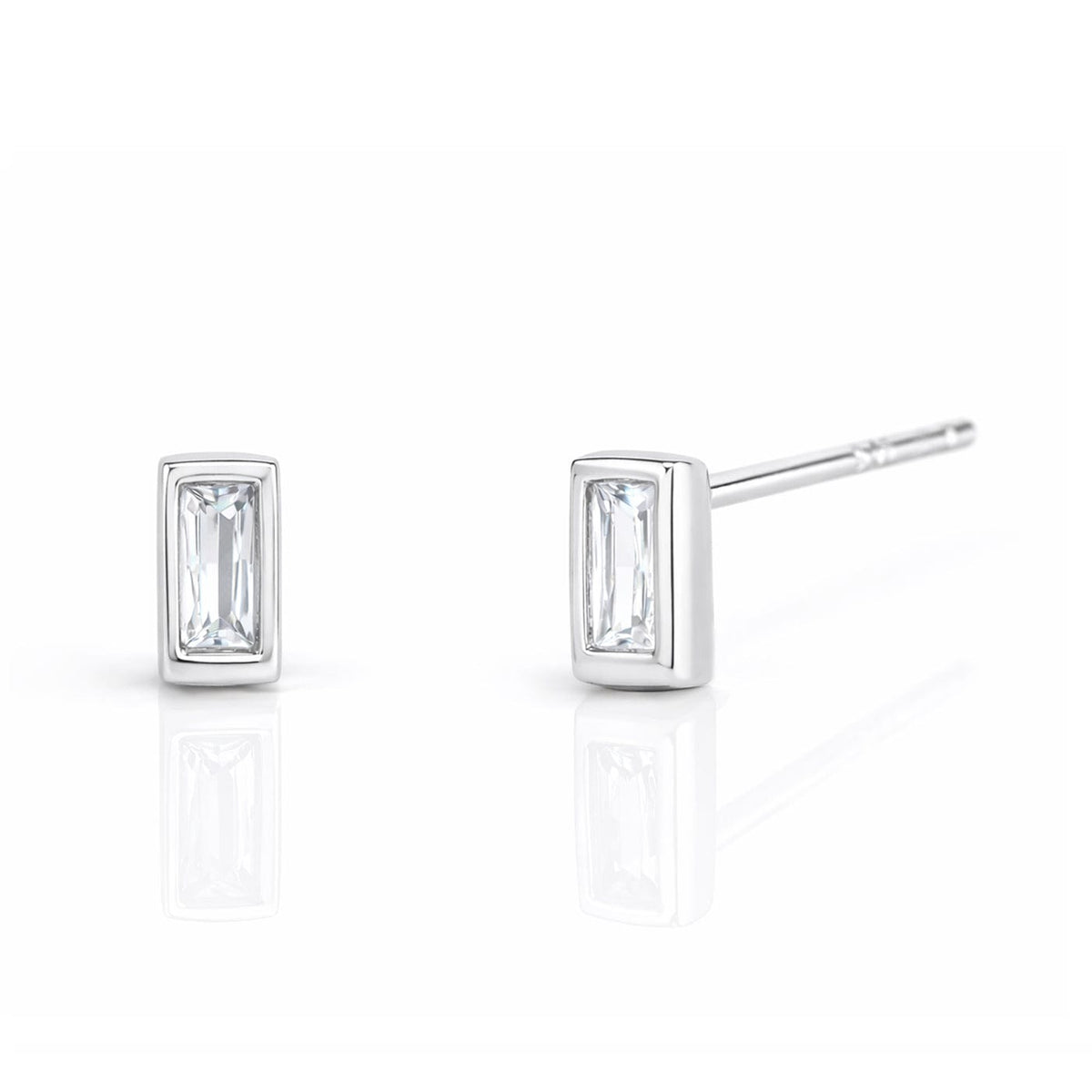 Baguette Bezel Studs