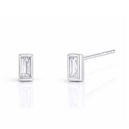 Baguette Bezel Studs