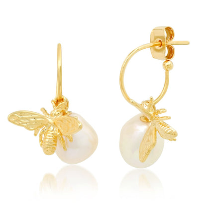 Bee Day Charm Hoops